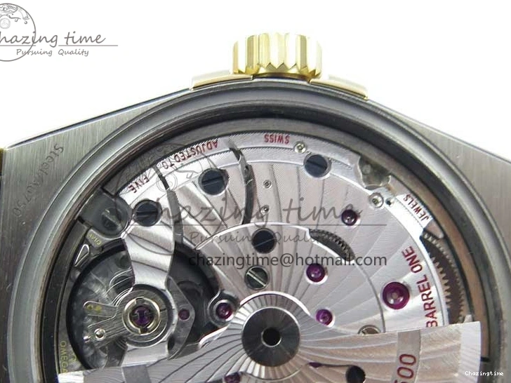 0303 Constellation 38mm SS YG VSF 1:1 Best Edition White Textured Dial on SS YG Bracelet A8500 Super Clone Upgraded 7922